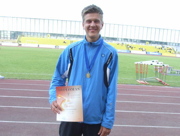 A. Pakalniškis universiadoje Kaune iškovojo sidabro medalį. (B. Mulskio nuotr.)