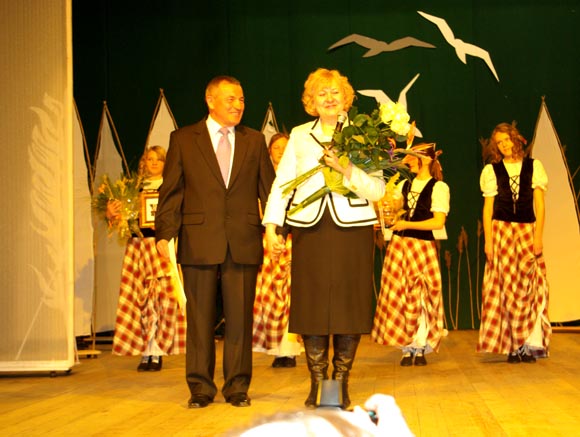 2011 - ųjų 'Sidabrinės nendrės' premijos laureatas Vincas Murauskas su žmona Danute. (Edvardo Jurjono nuotr.)