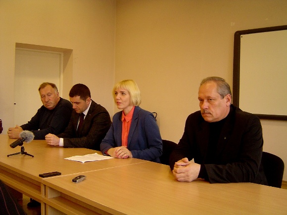 Iš kairės: S. Blinkevičius, T. Leščinskas, D. Žebelienė, K. Andrijauskas. (Oresto Lidžiaus nuotr.)