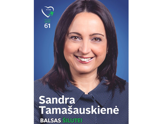 Sandra Tamašauskienė, TS-LKD kandidatė į Seimą Šilutės vienmandatėje rinkimų apygardoje.